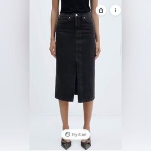 Mango Charcoal Pencil Skirt